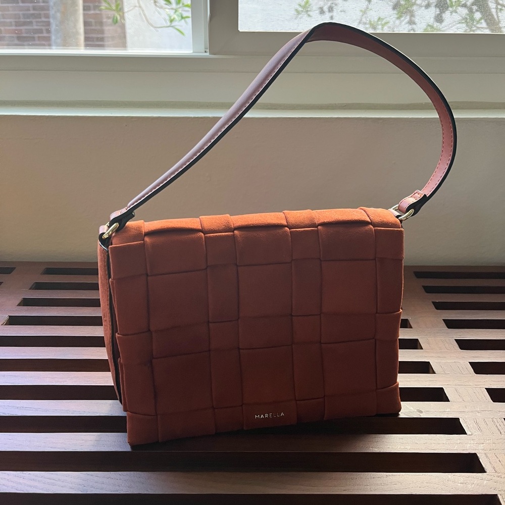 Marella shoulder bag in suede - made in Italy